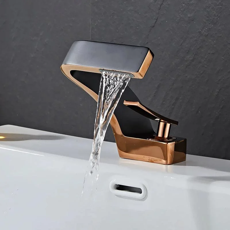 Basin Tap Deck Mounted Waterfall Bathroom Vessel Sink Mixer Tap -Bathlova