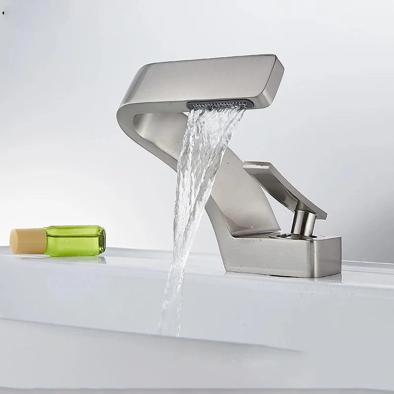 Basin Tap Deck Mounted Waterfall Bathroom Vessel Sink Mixer Tap -Bathlova