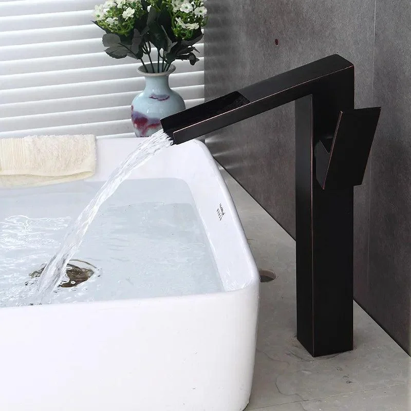 Basin Tap Modern Bathroom Tap Waterfall Tap Single Hole Tap -Bathlova