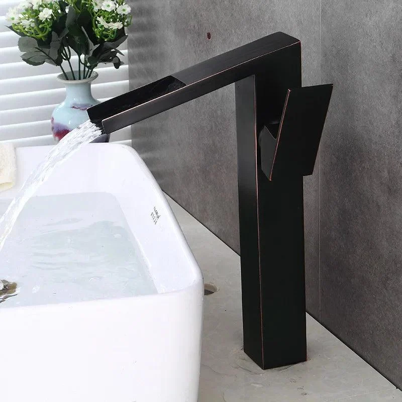 Basin Tap Modern Bathroom Tap Waterfall Tap Single Hole Tap -Bathlova