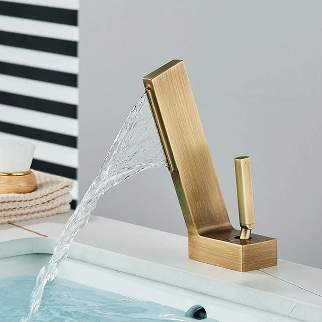 Basin Tap Modern Washbasin Mixer Tap Single Hole Crane Bath Tap -Bathlova