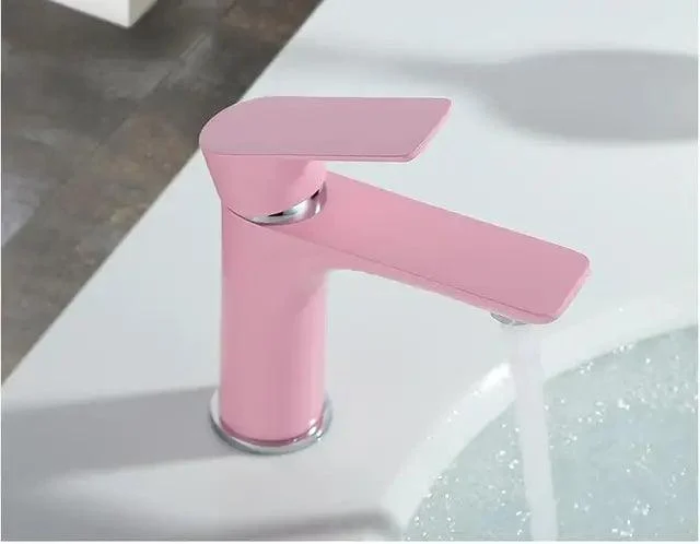 Basin Tap Pink Bathroom Sink Tap Crane Sink Pink Tap -Bathlova