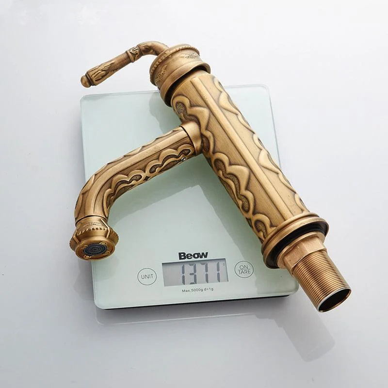 Basin Tap Solid Brass Vintage Antique Single Handle Bath Tap -Bathlova