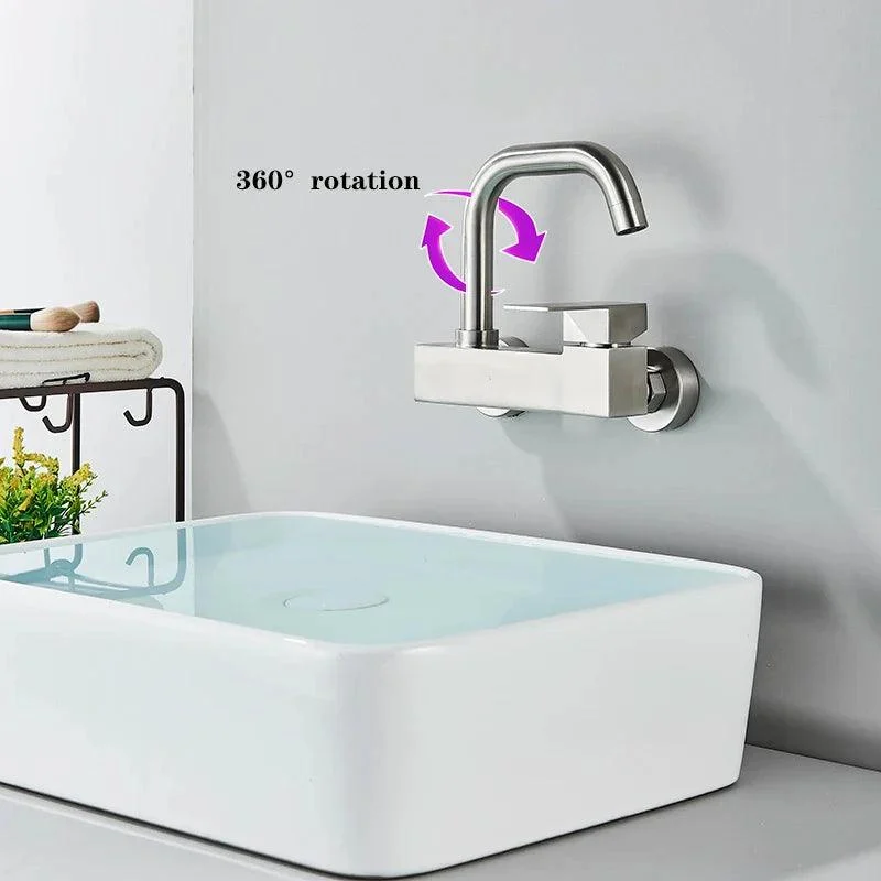 Basin Tap Wall-mounted Sink Tap Bathroom Single Tap Swivel Tap -Bathlova