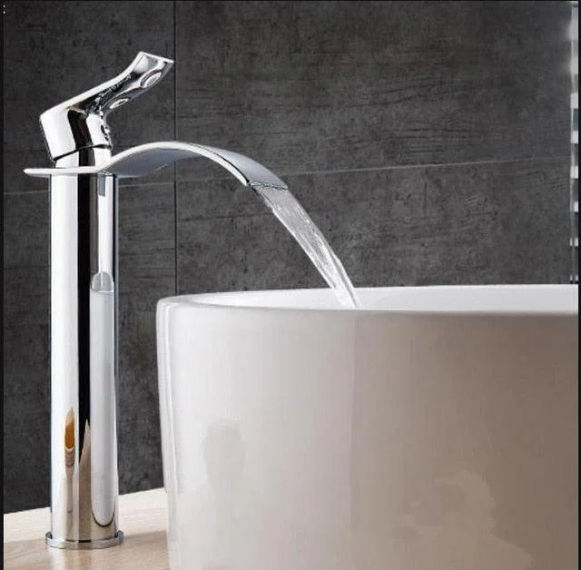 Basin Tap Waterfall Tap Brass Bathroom Basin Tap Mixer Tap -Bathlova