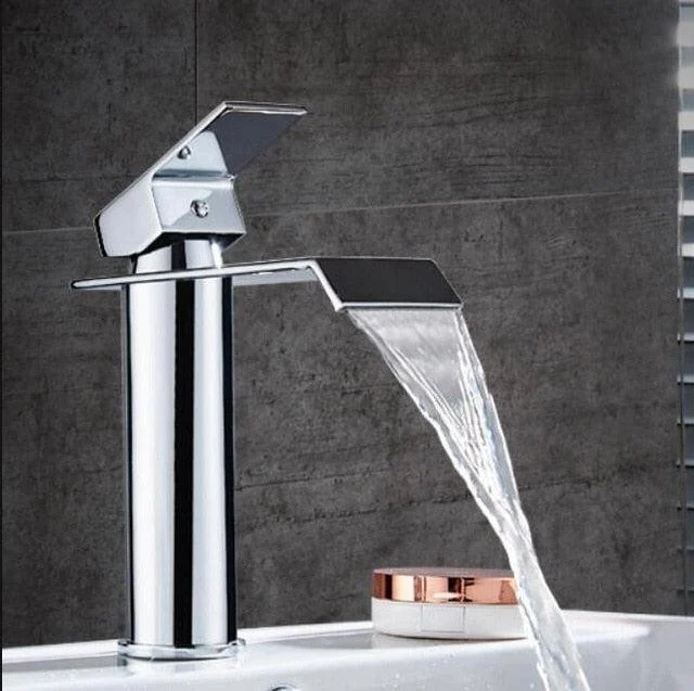 Basin Tap Waterfall Tap Brass Bathroom Basin Tap Mixer Tap -Bathlova