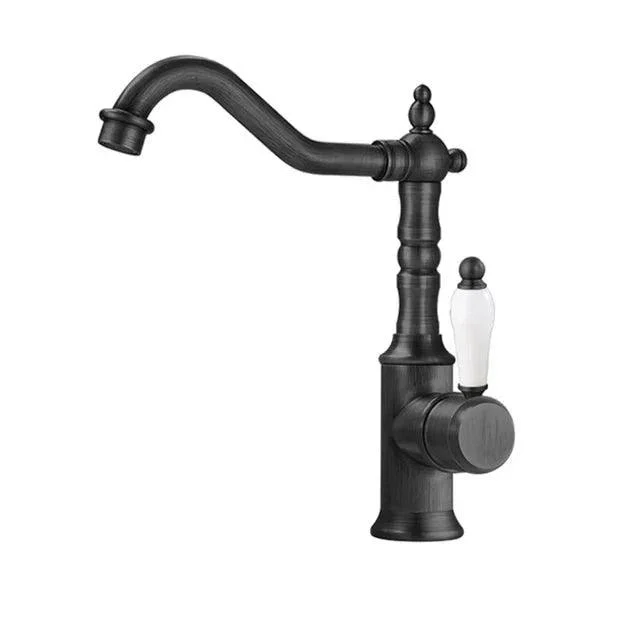 Basin Taps Antique Brass Crane Bathroom Taps Mixer Tap -Bathlova