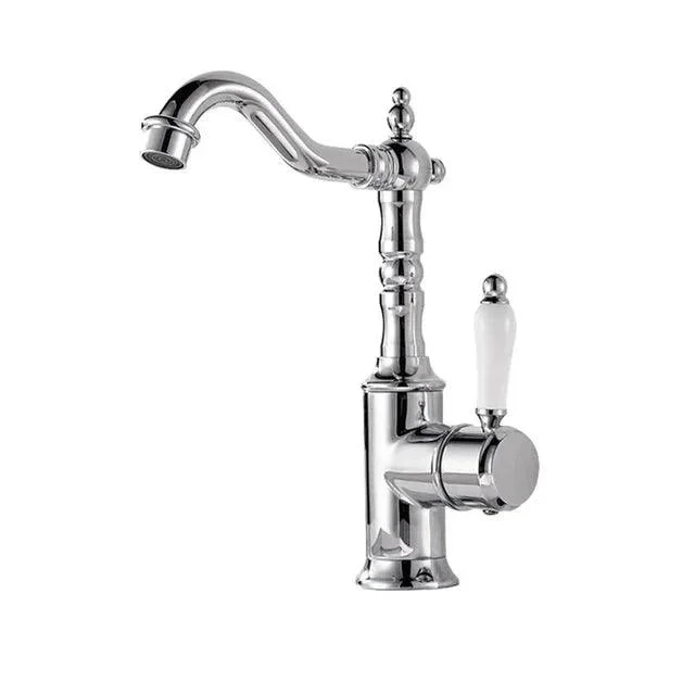 Basin Taps Antique Brass Crane Bathroom Taps Mixer Tap -Bathlova