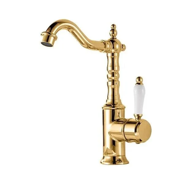 Basin Taps Antique Brass Crane Bathroom Taps Mixer Tap -Bathlova