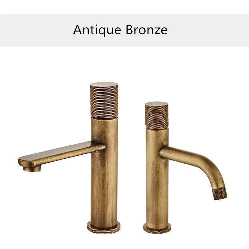 Basin Taps Antique Bronze Bathroom Sink Tap Deck Mounted Tap -Bathlova