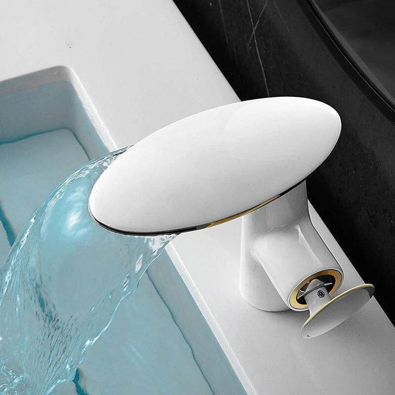 Basin Taps Waterfall Bathroom Tap Cold and Hot Water Mixer Tap -Bathlova