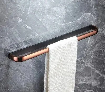 Bath Hardware Accessory Brass Towel Rack Corner Shelf Bath Accessory -Bathlova