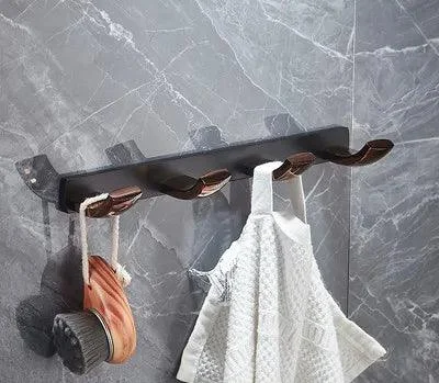 Bath Hardware Accessory Brass Towel Rack Corner Shelf Bath Accessory -Bathlova