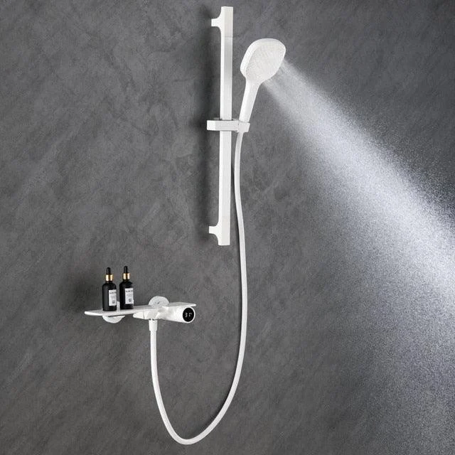 Bath Shower Tap Set Waterfall Bathtub Mixer With Handheld Shower -Bathlova