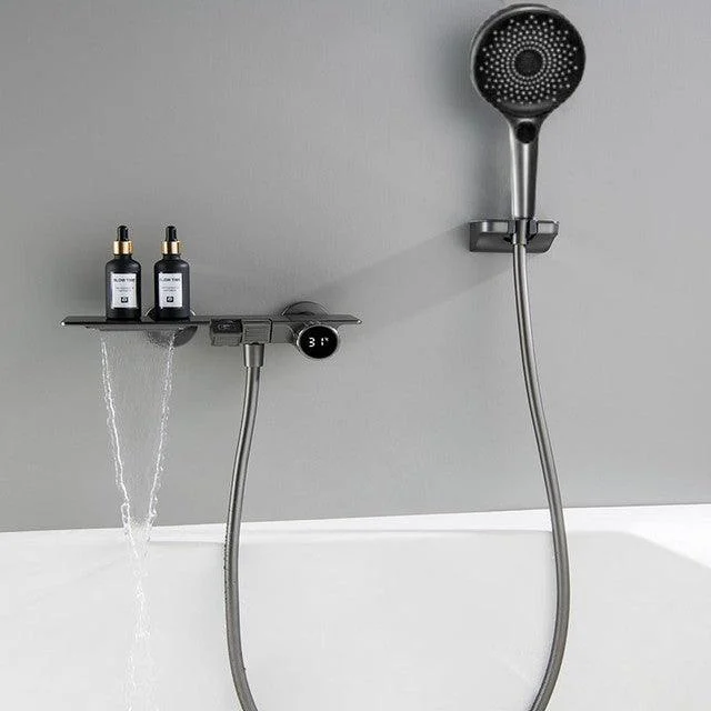 Bath Shower Tap Set Waterfall Bathtub Mixer With Handheld Shower -Bathlova