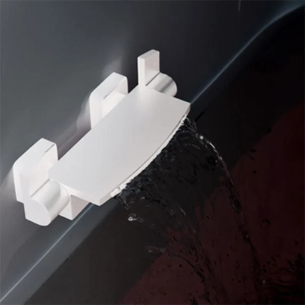 Bath Tap Trim Solid Color Wall Mounted Waterfall Bathroom Tap -Bathlova