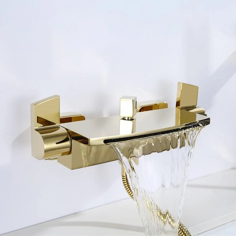 Bath Tap Trim Solid Color Wall Mounted Waterfall Bathroom Tap -Bathlova