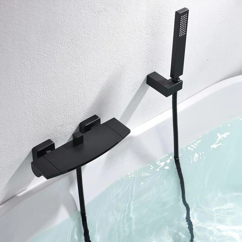 Bath Tap Trim Solid Color Wall Mounted Waterfall Bathroom Tap -Bathlova