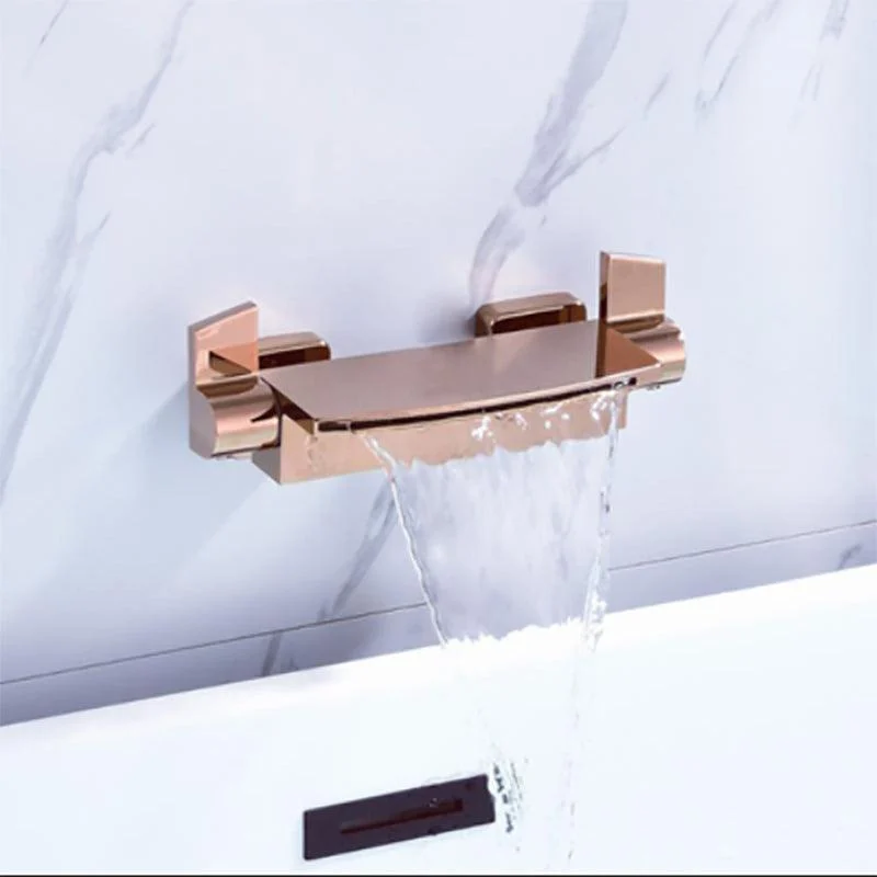 Bath Tap Trim Solid Color Wall Mounted Waterfall Bathroom Tap -Bathlova