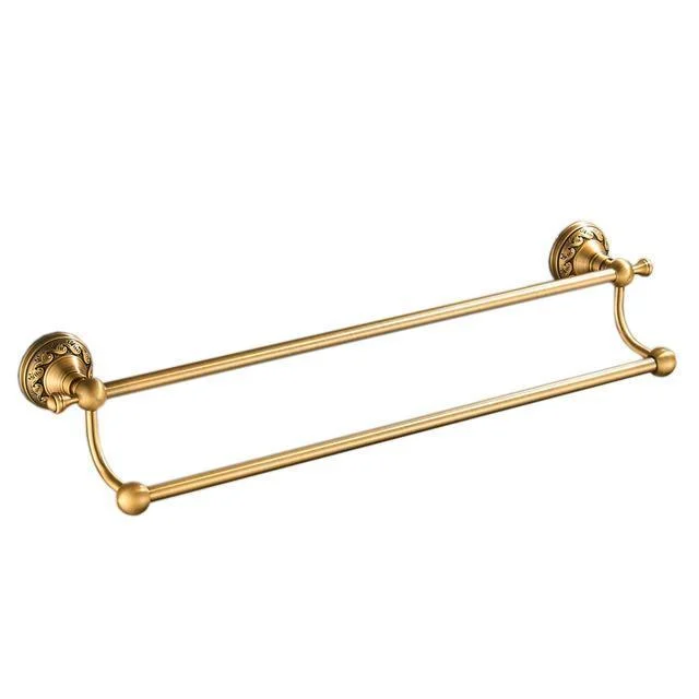 Bathroom Accessories Set Brass Antique Bathroom Shelves Towel Bar -Bathlova