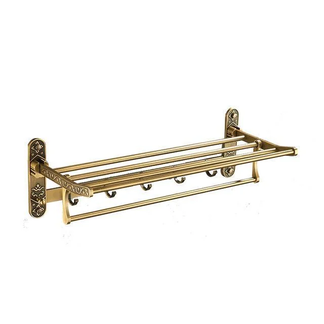 Bathroom Accessories Set Brass Antique Bathroom Shelves Towel Bar -Bathlova