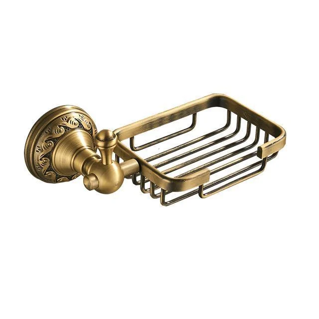 Bathroom Accessories Set Brass Antique Bathroom Shelves Towel Bar -Bathlova