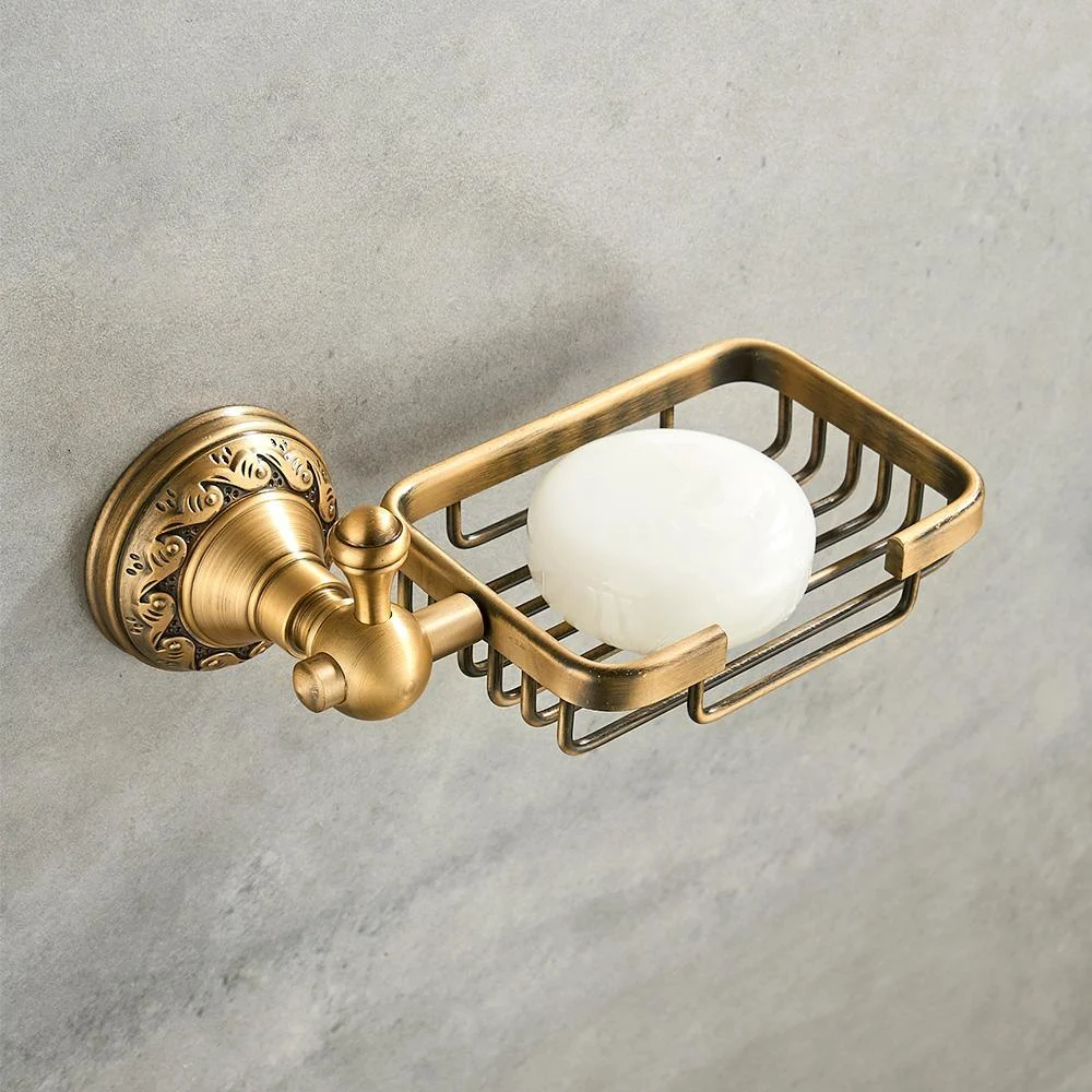 Bathroom Accessories Set Brass Antique Bathroom Shelves Towel Bar -Bathlova