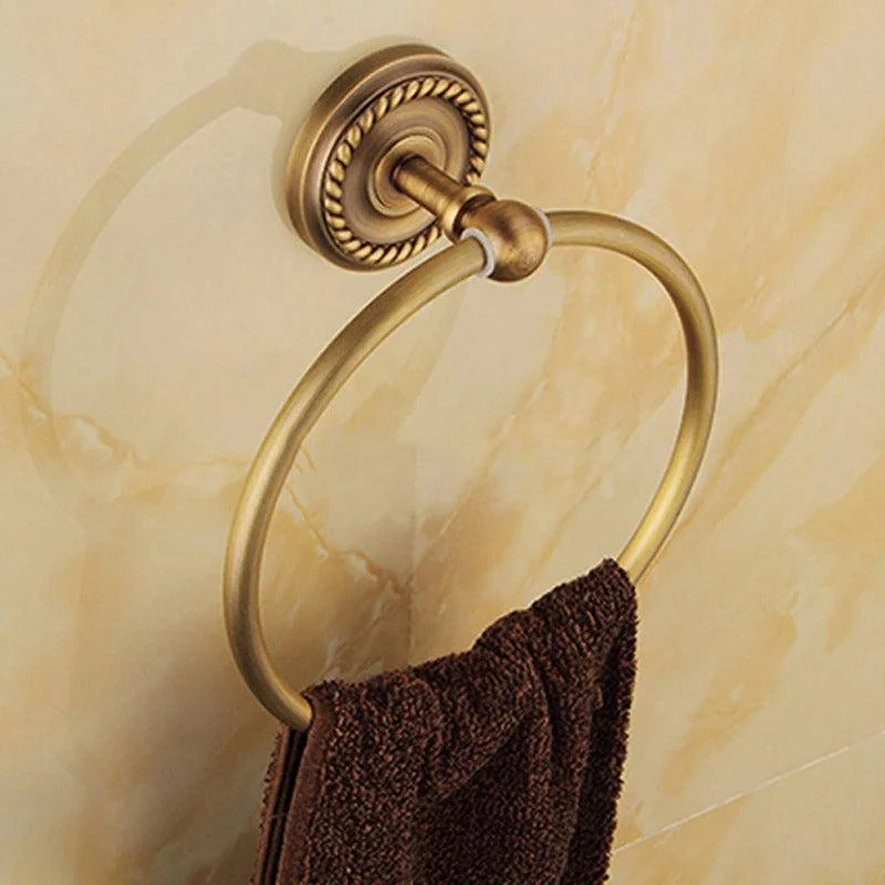 Bathroom Accessory Robe Hook Paper Holder Towel Bar Soap Basket Set -Bathlova