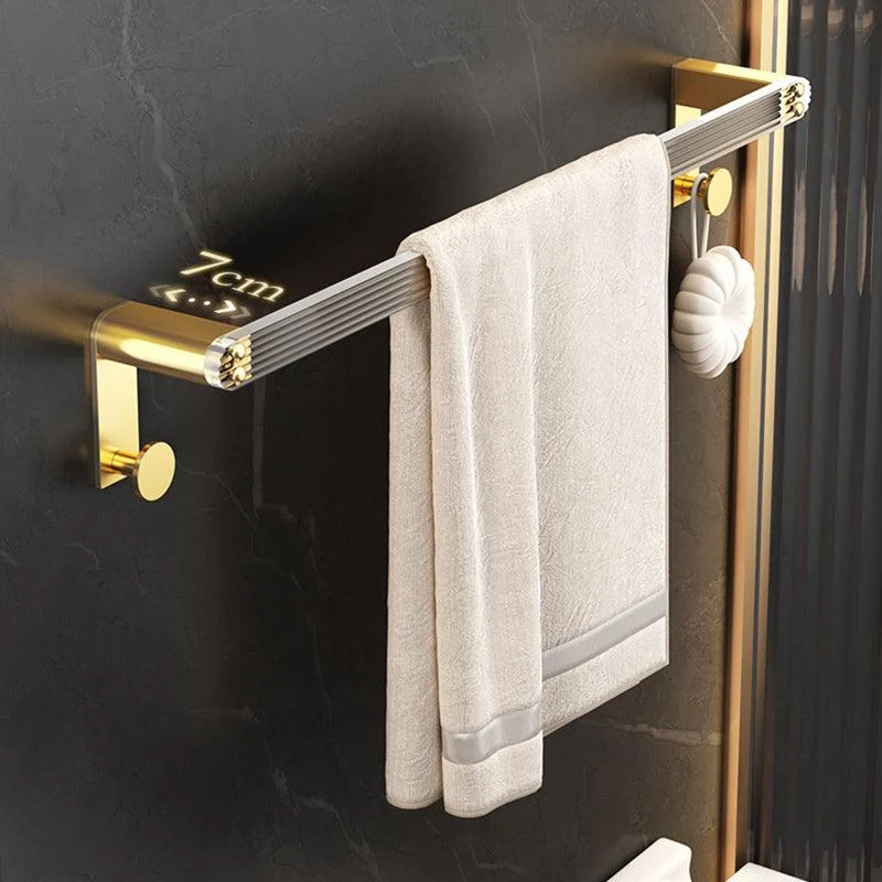 Bathroom Accessory Set in Gold Metal and Acrylic Bath Hardware Set -Bathlova