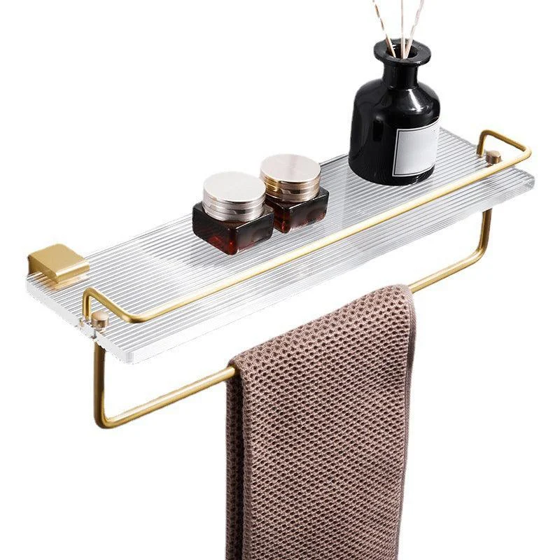 Bathroom Accessory Set in Gold Metal and Acrylic Bath Hardware Set -Bathlova