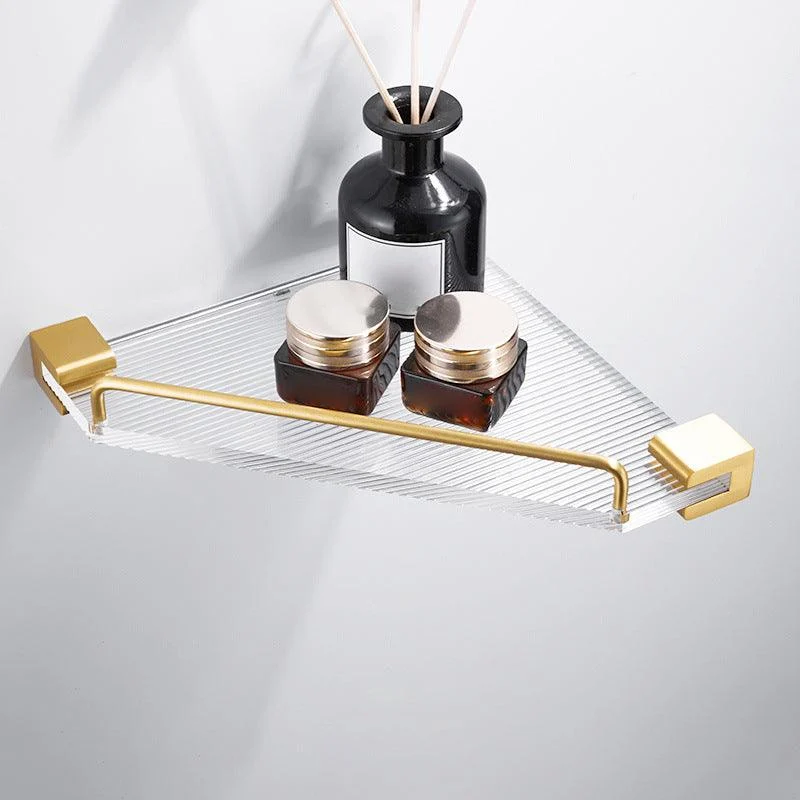 Bathroom Accessory Set in Gold Metal and Acrylic Bath Hardware Set -Bathlova