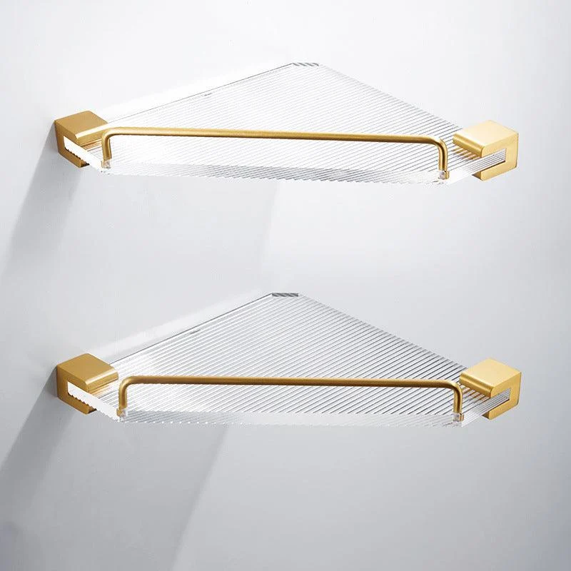 Bathroom Accessory Set in Gold Metal and Acrylic Bath Hardware Set -Bathlova