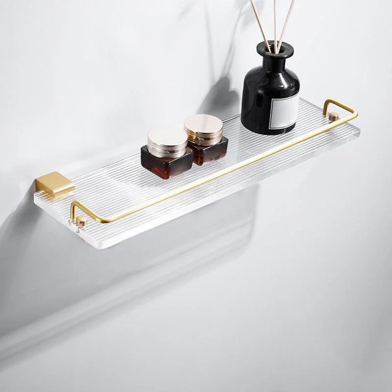 Bathroom Accessory Set in Gold Metal and Acrylic Bath Hardware Set -Bathlova