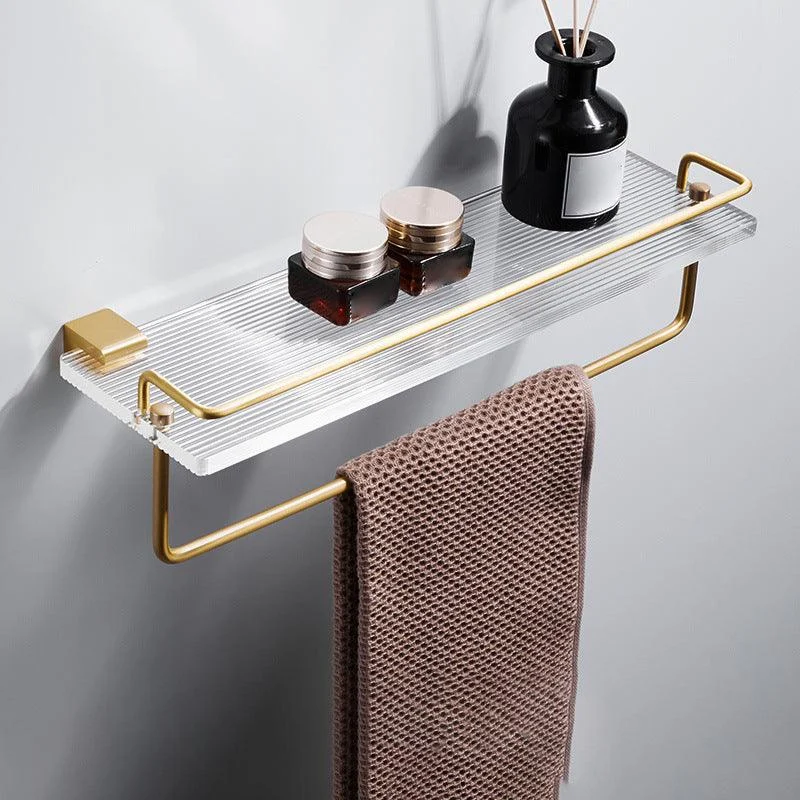 Bathroom Accessory Set in Gold Metal and Acrylic Bath Hardware Set -Bathlova