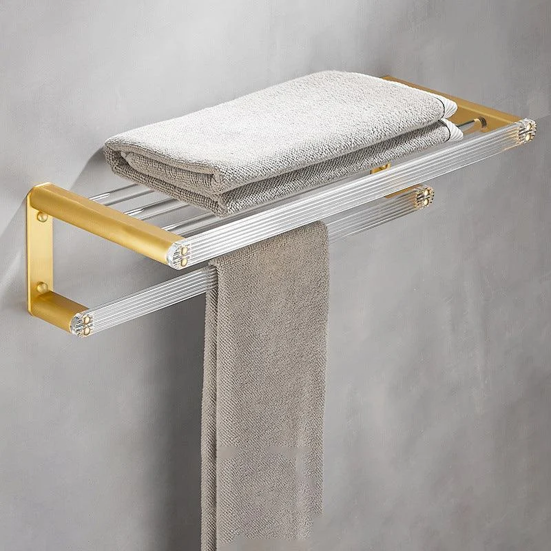 Bathroom Accessory Set in Gold Metal and Acrylic Bath Hardware Set -Bathlova