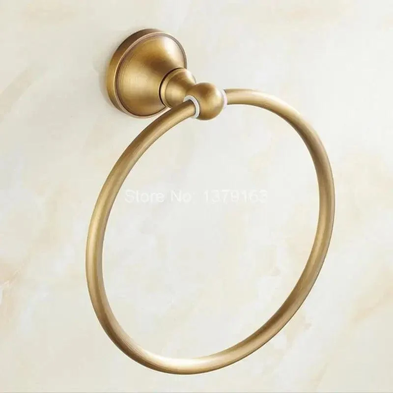 Bathroom Accessory Wall Mounted Antique Bronze Circle Towel Ring -Bathlova