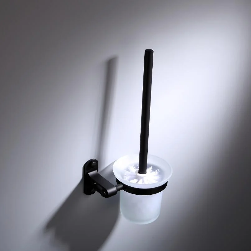 Bathroom Accessory Wall Mounted Black Bathroom Toilet Brush Holder -Bathlova