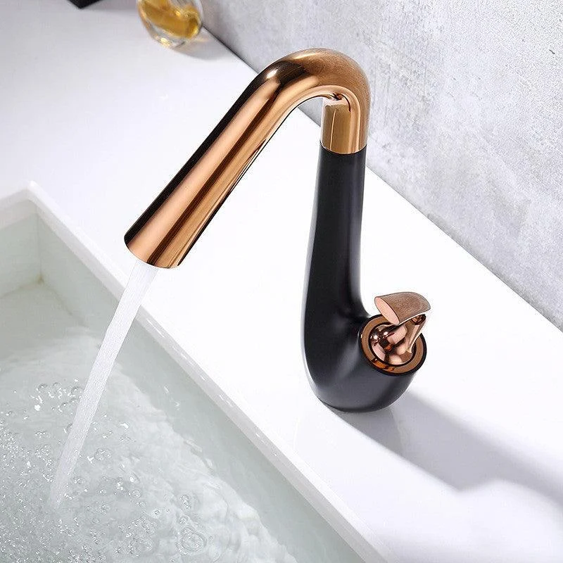 Bathroom Basin Brass Sink Mixer Tap Single Handle Deck Mount Tap -Bathlova