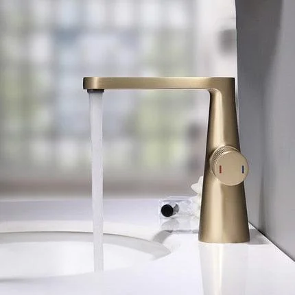 Bathroom Basin Brass Sink Mixer Tap Single Handle Deck Mounted Tap -Bathlova