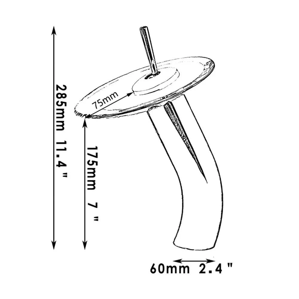 Bathroom Basin Sink Tap Round Glass Rocker Handle Mixer Tap -Bathlova