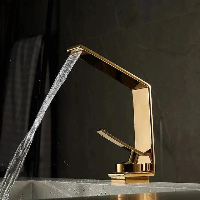 Bathroom Basin Tap Modern Mixer Tap Single Hole Crane Basin Tap -Bathlova