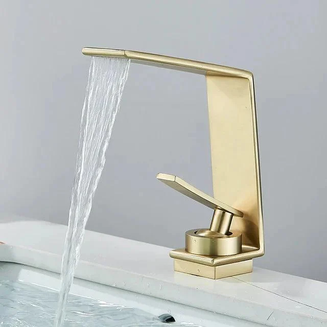 Bathroom Basin Tap Modern Mixer Tap Single Hole Crane Basin Tap -Bathlova