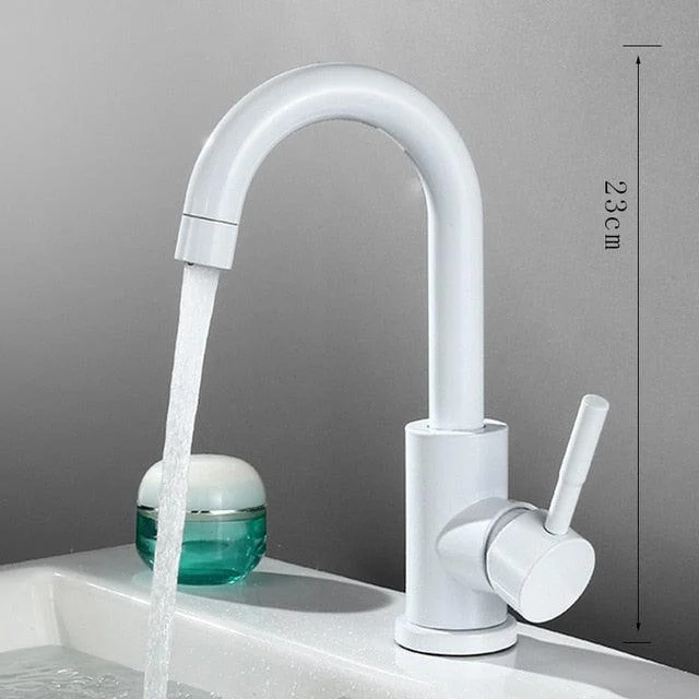 Bathroom Basin Tap Stainless Steel Crane Tap 360 Rotation Tap -Bathlova