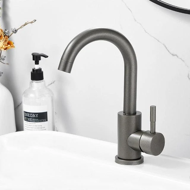 Bathroom Basin Tap Stainless Steel Crane Tap 360 Rotation Tap -Bathlova