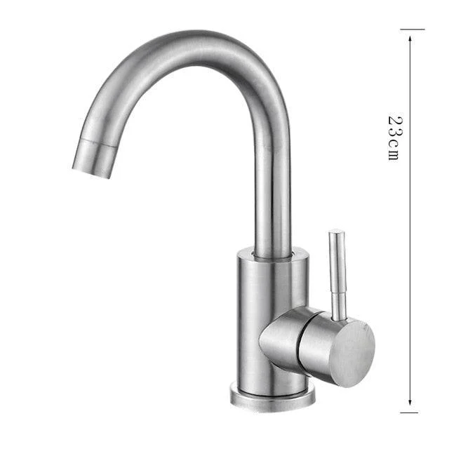 Bathroom Basin Tap Stainless Steel Crane Tap 360 Rotation Tap -Bathlova