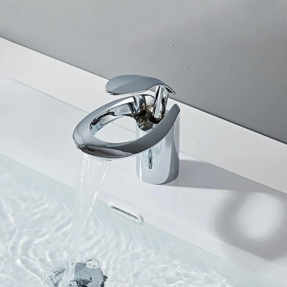 Bathroom Basin Taps Single Handle Tap Solid Brass Basin Mixer Tap -Bathlova