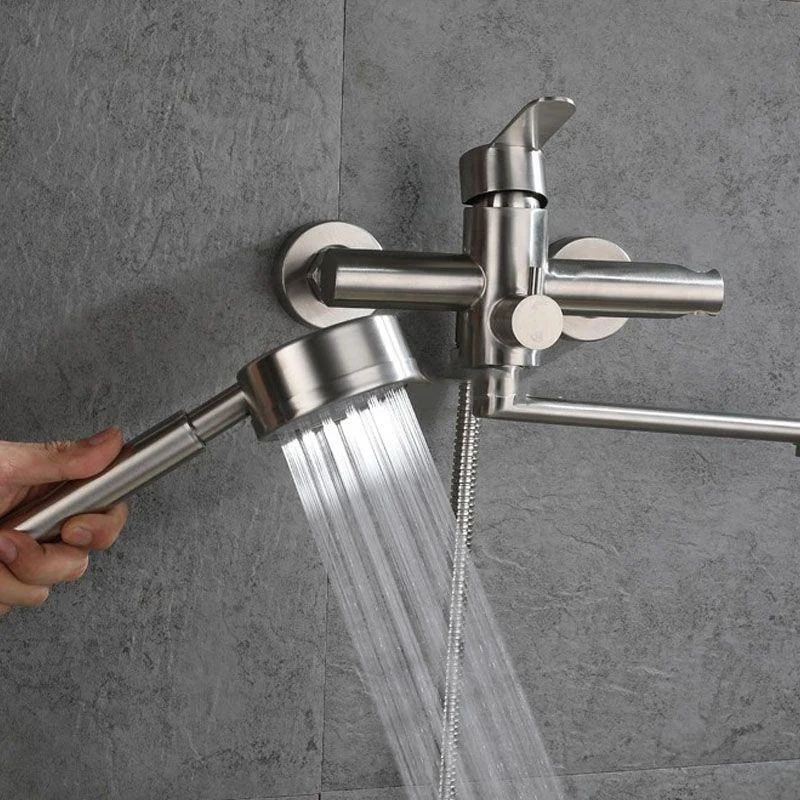 Bathroom Bathtub Tap Rod Handle Handheld Shower Head Bathtub Tap -Bathlova