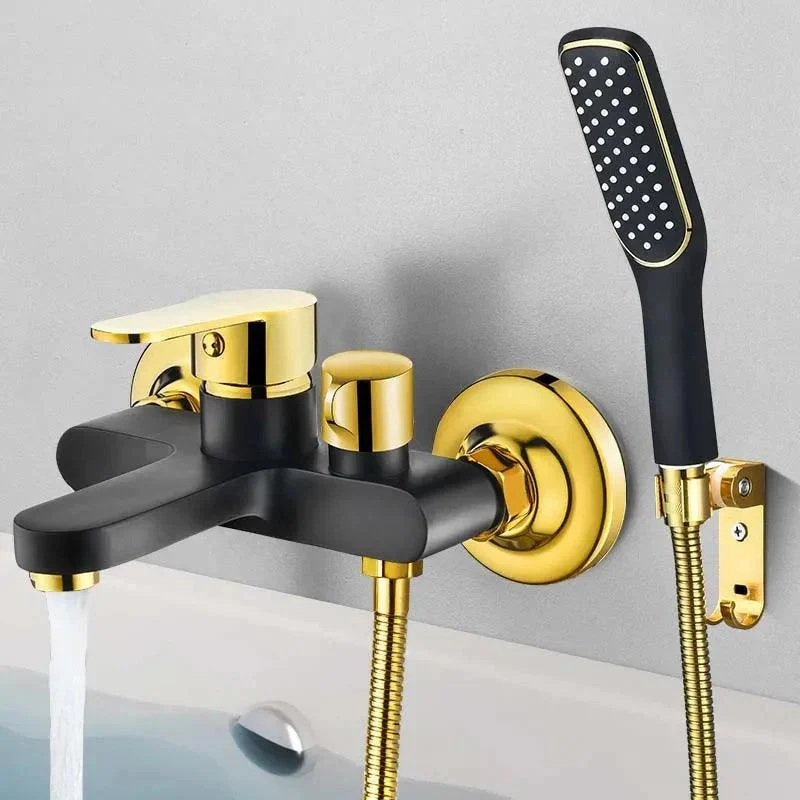 Bathroom Black gold Cold and Hot Bath and Shower Mixer Taps -Bathlova