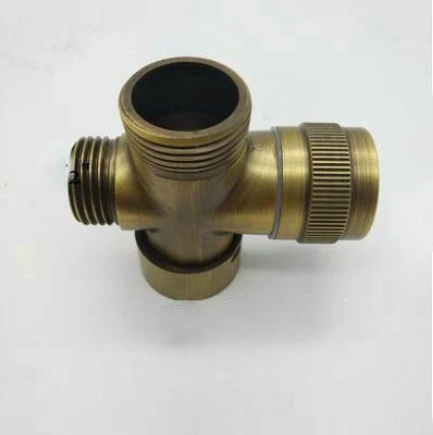 Bathroom Brass Diverter Valve 3 Way Shower Tee Adapter Tap -Bathlova