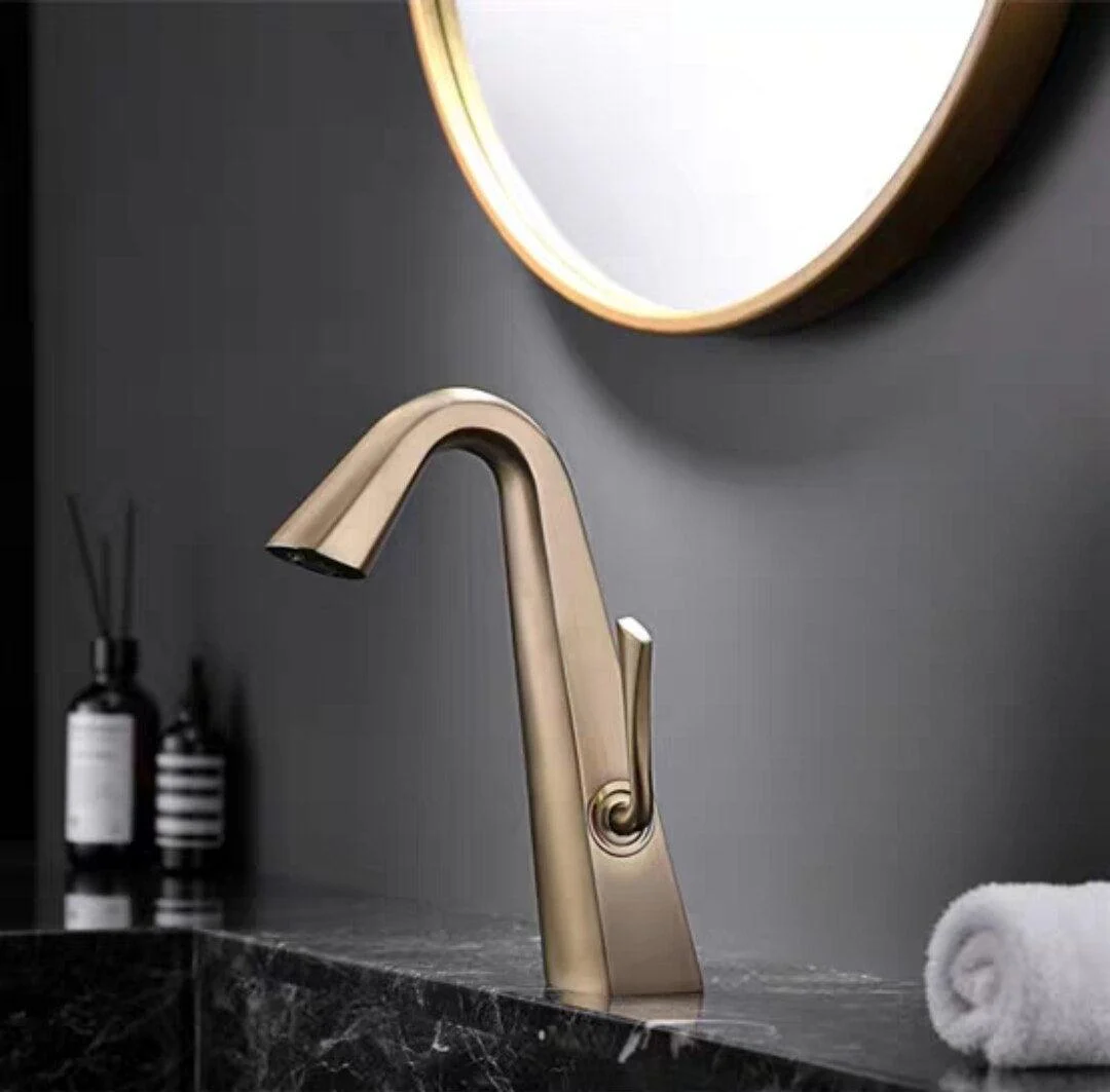 Bathroom Brass Tap Cabinet Tap Cold And Hot Washbasin Tap -Bathlova